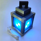 Pixelated Block LED Night Light – Retro Gaming Inspired USB Desk Lamp