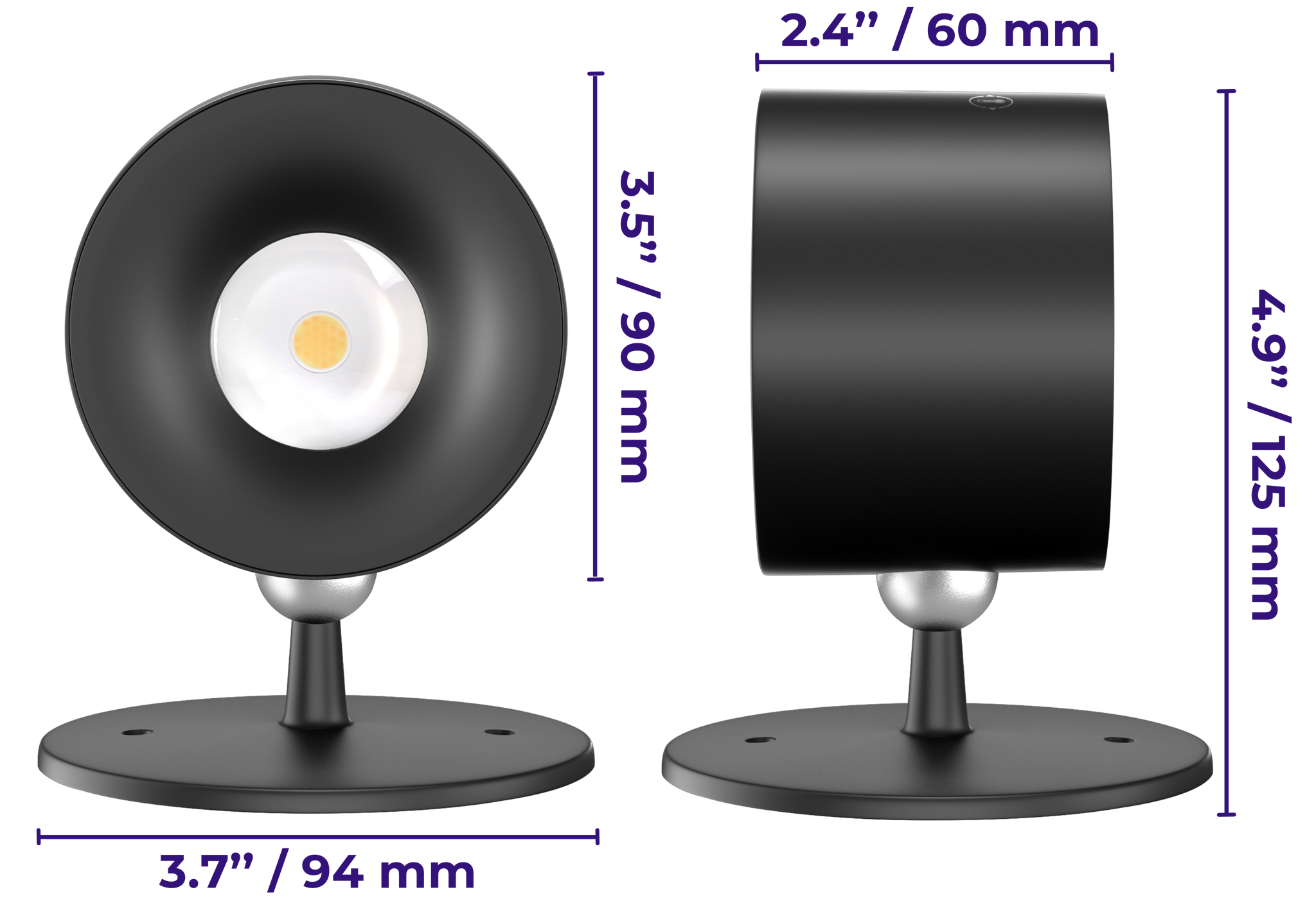 Wireless Magnetic LED Wall Light 360° Rotating – Rechargeable Touch & Remote Control Lamp