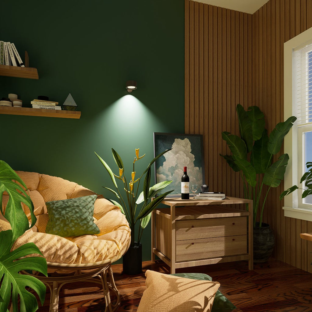 Wireless Magnetic LED Wall Light 360° Rotating – Rechargeable Touch & Remote Control Lamp