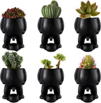 Cheeky Peeing Man Ceramic Planter with Catch Tray – Novelty Succulent Pot with Drainage