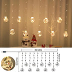 Festive LED Globe String Lights with Winter Scenes – USB Powered 8-Mode Holiday Decor