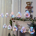 Festive LED Globe String Lights with Winter Scenes – USB Powered 8-Mode Holiday Decor