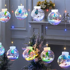 Festive LED Globe String Lights with Winter Scenes – USB Powered 8-Mode Holiday Decor