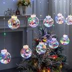 Festive LED Globe String Lights with Winter Scenes – USB Powered 8-Mode Holiday Decor