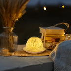 Porcelain Dome Tealight Candle Holder – Translucent Scene Display for Warm Ambient Light