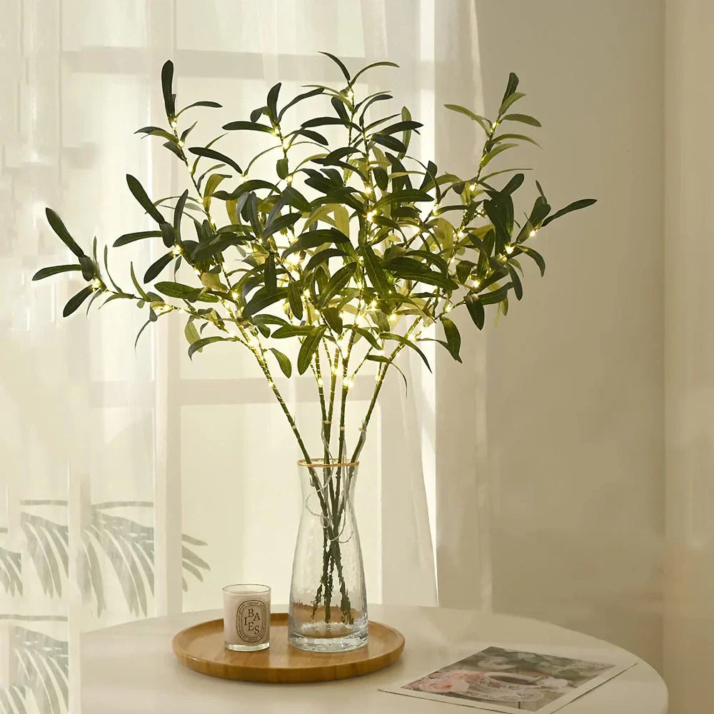 LED Artificial Blossom Branch Table Lamp – Battery-Powered Flexible Twig Lights 70cm
