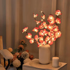 LED Artificial Blossom Branch Table Lamp – Battery-Powered Flexible Twig Lights 70cm