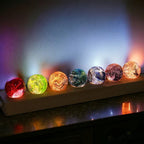 LED Crystal Globe Table Lamp on Wooden Base – USB Powered Ambient Decor Light