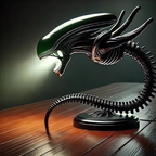 Sci-Fi Alien Creature LED Desk Lamp – Resin USB-Powered Collectible Night Light