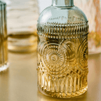 Gradient Glass Bottle Vases – Coastal Blue & Yellow Decorative Flower Display