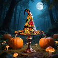 Witch Hat Stained Glass Style LED Accent Lamp – Enchanted Resin Halloween & Year-Round Decor