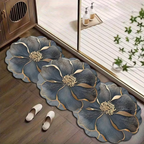 Floral Petal Shaped Luxe Floor Mat – Anti-Slip Kitchen & Hallway Runner