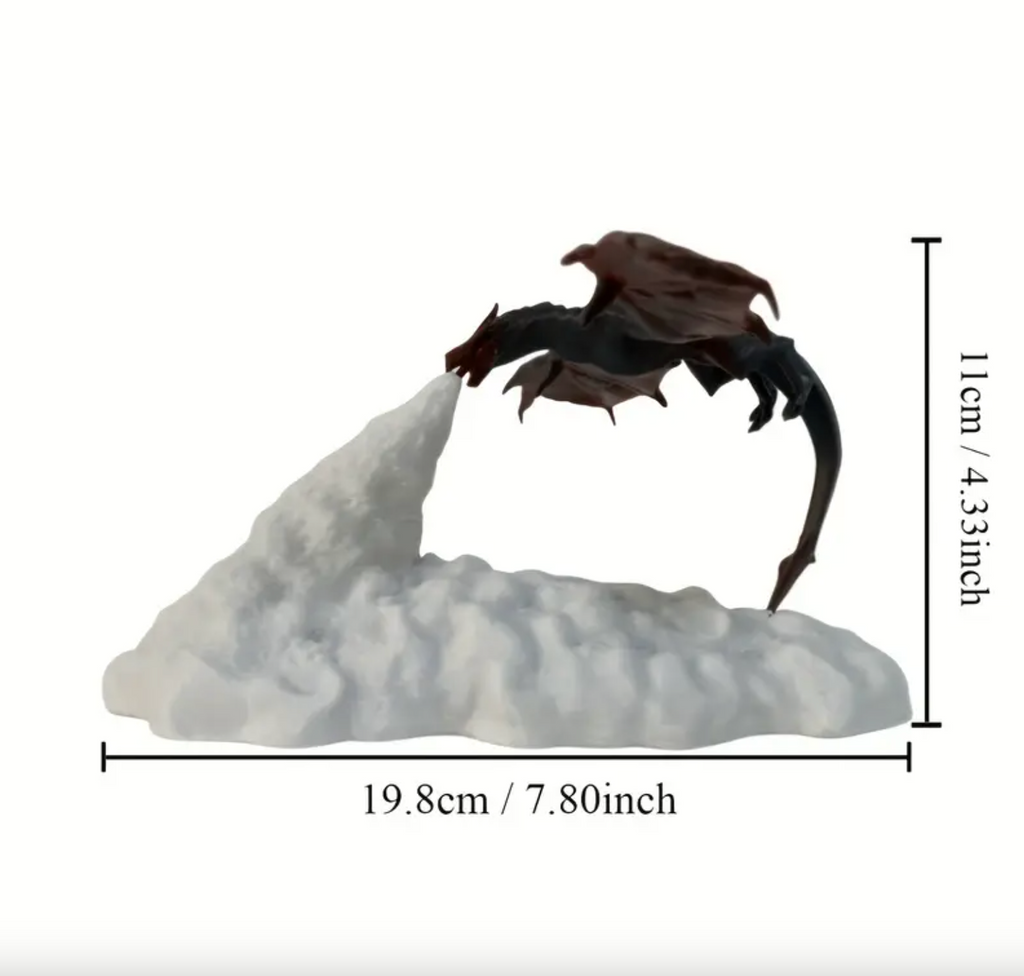 Fire Breathing Dragon LED Table Lamp – Hand-Painted Resin USB-Powered Fantasy Decor