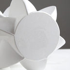 Artistic Flower Petal Resin Vase – Modern Sculptural Display in White or Black