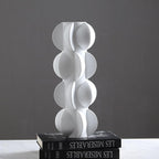 Artistic Flower Petal Resin Vase – Modern Sculptural Display in White or Black