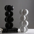 Artistic Flower Petal Resin Vase – Modern Sculptural Display in White or Black