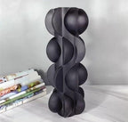 Artistic Flower Petal Resin Vase – Modern Sculptural Display in White or Black