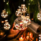 Festive LED Globe String Lights with Winter Scenes – USB Powered 8-Mode Holiday Decor