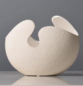 White Broken Egg Ceramic Vase – Unique Decorative Display in Small, Medium & Large