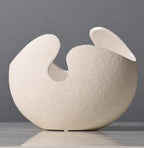 White Broken Egg Ceramic Vase – Unique Decorative Display in Small, Medium & Large