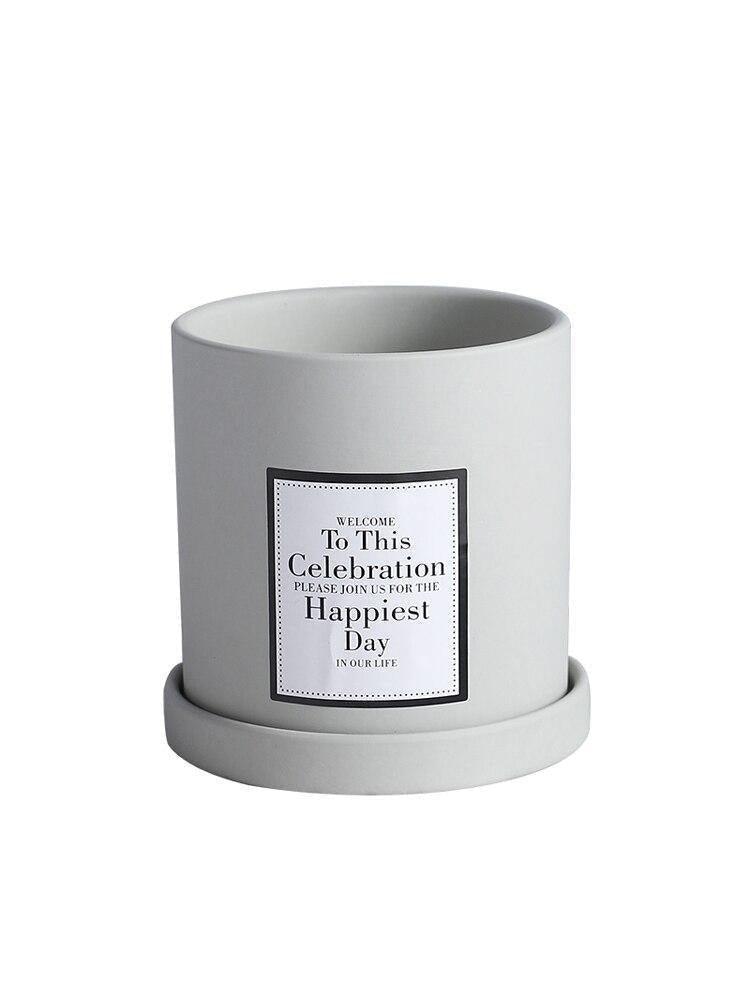 Modern Nordic Tabletop Ceramic Planter Vase – Available in Small, Medium & Large