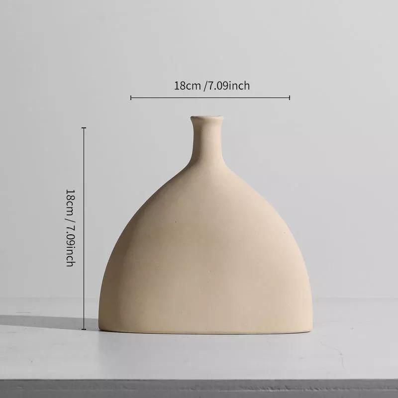 Contemporary Beige Ceramic Vase Collection – Eco-Friendly Modern Nordic Decor