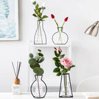 Sleek Iron Line Vase Stand – Minimalist Metal Flower Display in 5 Styles