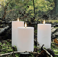 Weatherproof Outdoor LED Flameless Candle Set of 3 – Remote Control Pillar Lights