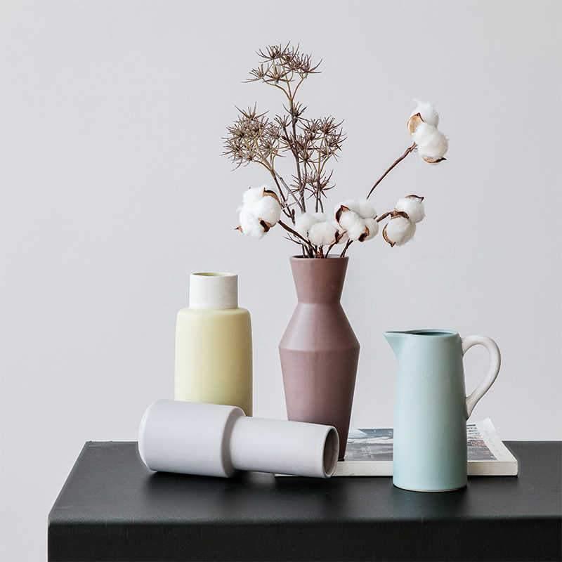 Contemporary Matte Ceramic Vases – Premium Porcelain in 5 Shapes & 4 Colors
