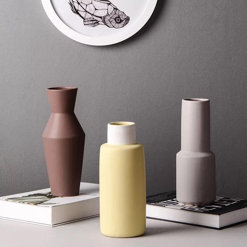 Contemporary Matte Ceramic Vases – Premium Porcelain in 5 Shapes & 4 Colors