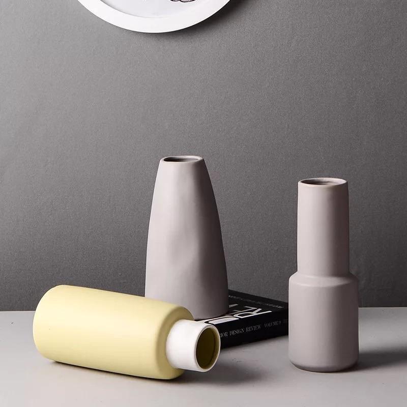Contemporary Matte Ceramic Vases – Premium Porcelain in 5 Shapes & 4 Colors