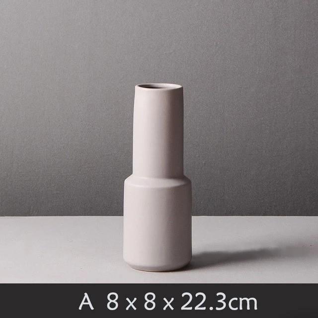 Contemporary Matte Ceramic Vases – Premium Porcelain in 5 Shapes & 4 Colors