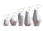 Marble-Effect Geometric Ceramic Vases – Multi-Faceted Non-Porous Decor in 5 Sizes