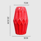 Elegant Curved Red Ceramic Vase – Modern Home Decor in 11 Shapes & Sizes