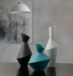 Modern Angular Artistic Ceramic Vases – Premium Porcelain in 3 Colors & Sizes