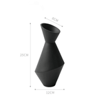 Modern Angular Artistic Ceramic Vases – Premium Porcelain in 3 Colors & Sizes