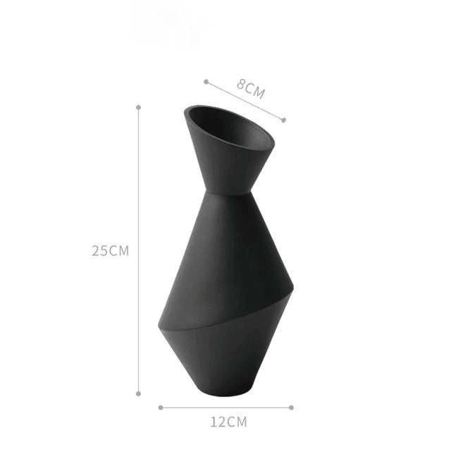 Modern Angular Artistic Ceramic Vases – Premium Porcelain in 3 Colors & Sizes