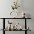 Contemporary Beige Ceramic Vase Collection – Eco-Friendly Modern Nordic Decor