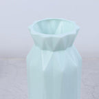 Angular Geometric Floral Vase – Modern Plastic Tabletop Display 18cm