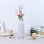 Angular Geometric Floral Vase – Modern Plastic Tabletop Display 18cm