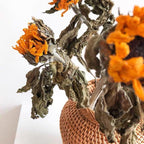 Handcrafted Natural Rattan Vase – Non-Coated Woven Display for Dried Flowers