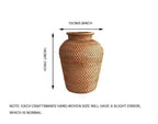 Handcrafted Natural Rattan Vase – Non-Coated Woven Display for Dried Flowers