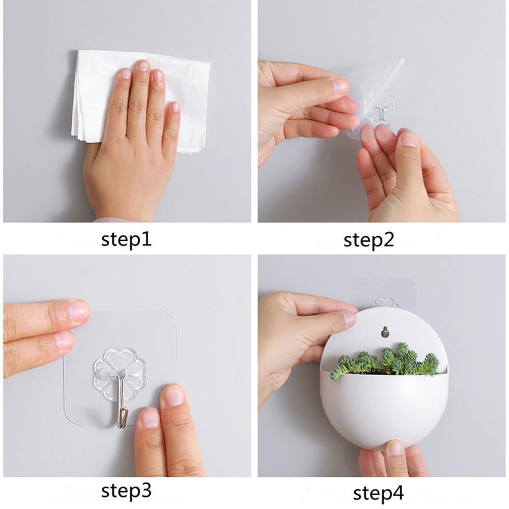 Angular Suspended Wall Planter with Hook – Polypropylene Hanging Flowerpot