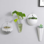 Angular Suspended Wall Planter with Hook – Polypropylene Hanging Flowerpot