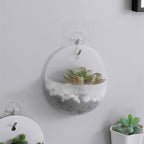 Angular Suspended Wall Planter with Hook – Polypropylene Hanging Flowerpot