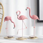 Exotic Flamingo Resin Statuette – Modern Red Bird Home Decor Accent