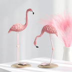Exotic Flamingo Resin Statuette – Modern Red Bird Home Decor Accent
