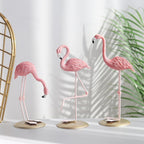 Exotic Flamingo Resin Statuette – Modern Red Bird Home Decor Accent