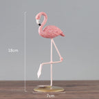 Exotic Flamingo Resin Statuette – Modern Red Bird Home Decor Accent