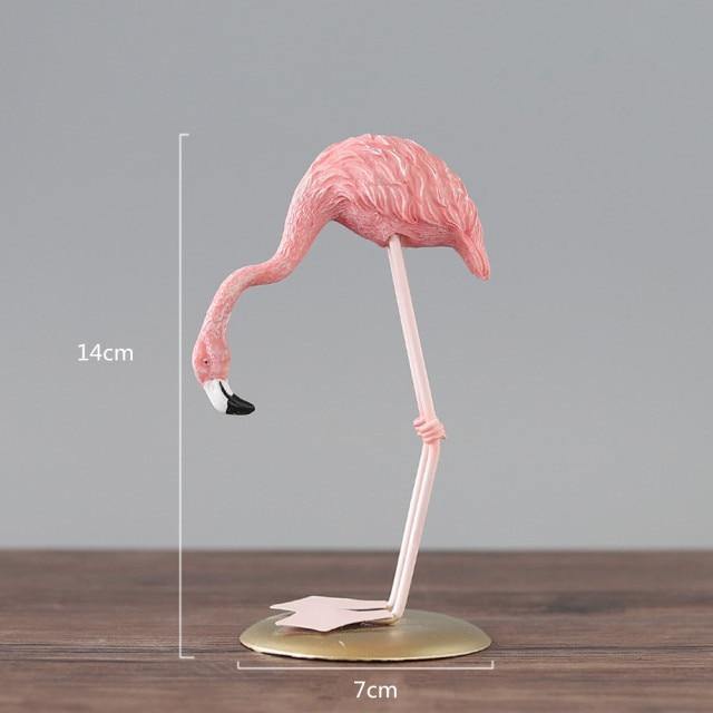 Exotic Flamingo Resin Statuette – Modern Red Bird Home Decor Accent
